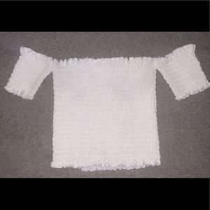 OFF SHOULDER TUBE TOP WITH SLEEVES